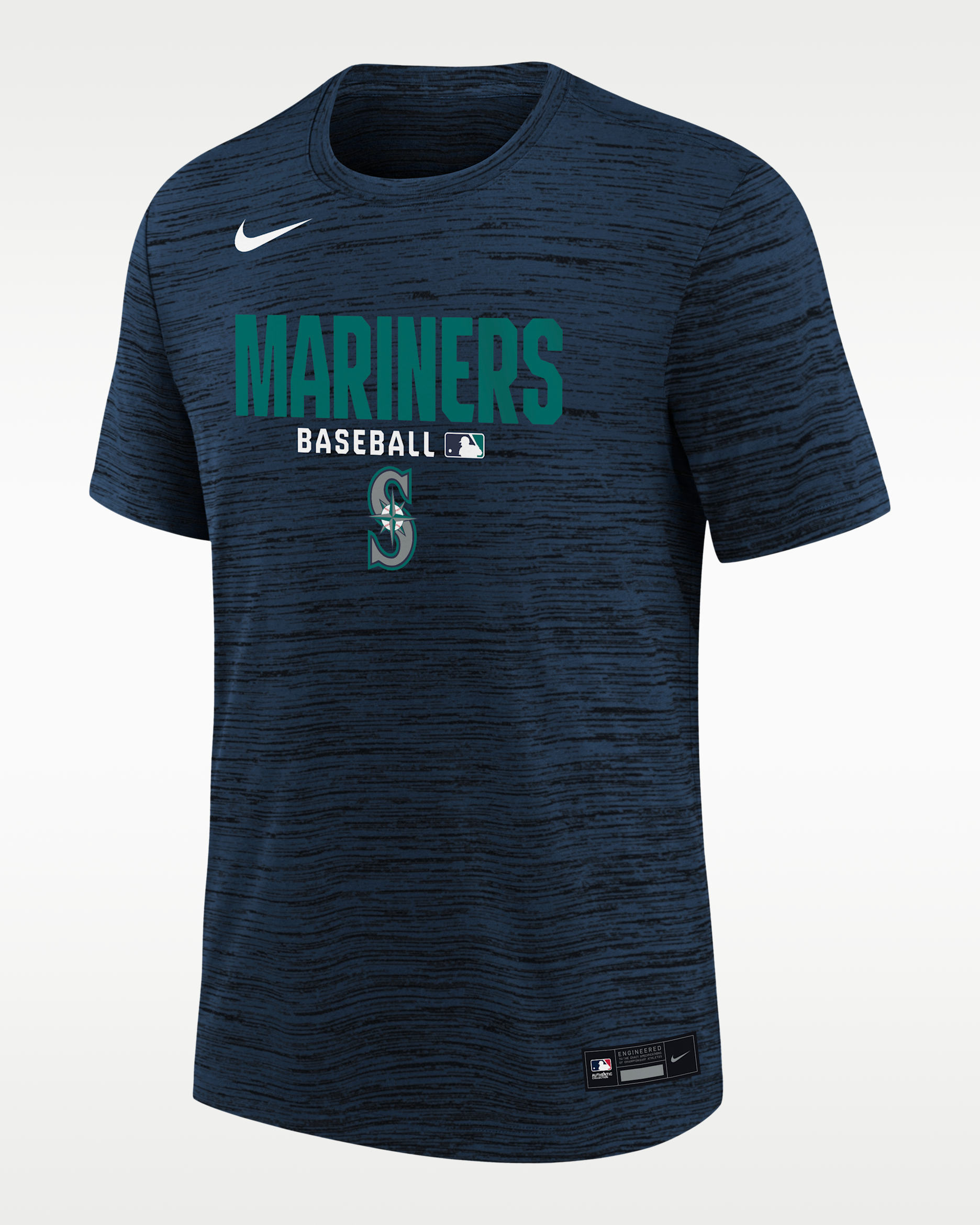 Seattle Mariners Authentic Collection Velocity T-Shirt Big Kids